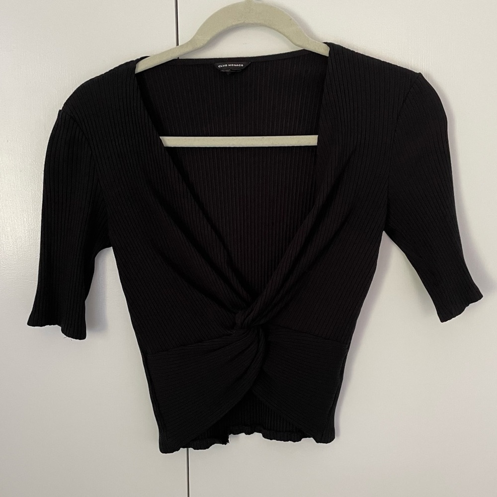 Club Monaco Black Crop Top